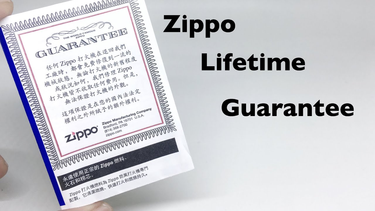 Zippo Lifetime Guarantee Explanation Indonesia YouTube
