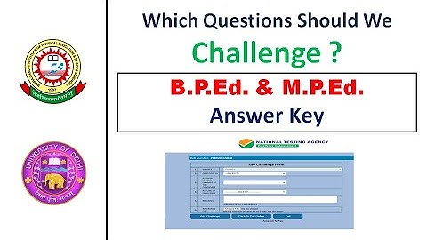 Questions to be Challenged in BPEd/MPEd Answer Key | DU (IGIPESS) | Admissio 2021-22