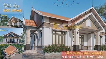 Mẫu Thiết Kế Nhà Vườn Mái Thái 1 Tầng "Rộng Rãi và Hiện Đại" tại huyện Tân Yên, tỉnh Bắc Giang