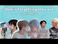 When nomin forgets they are on camera