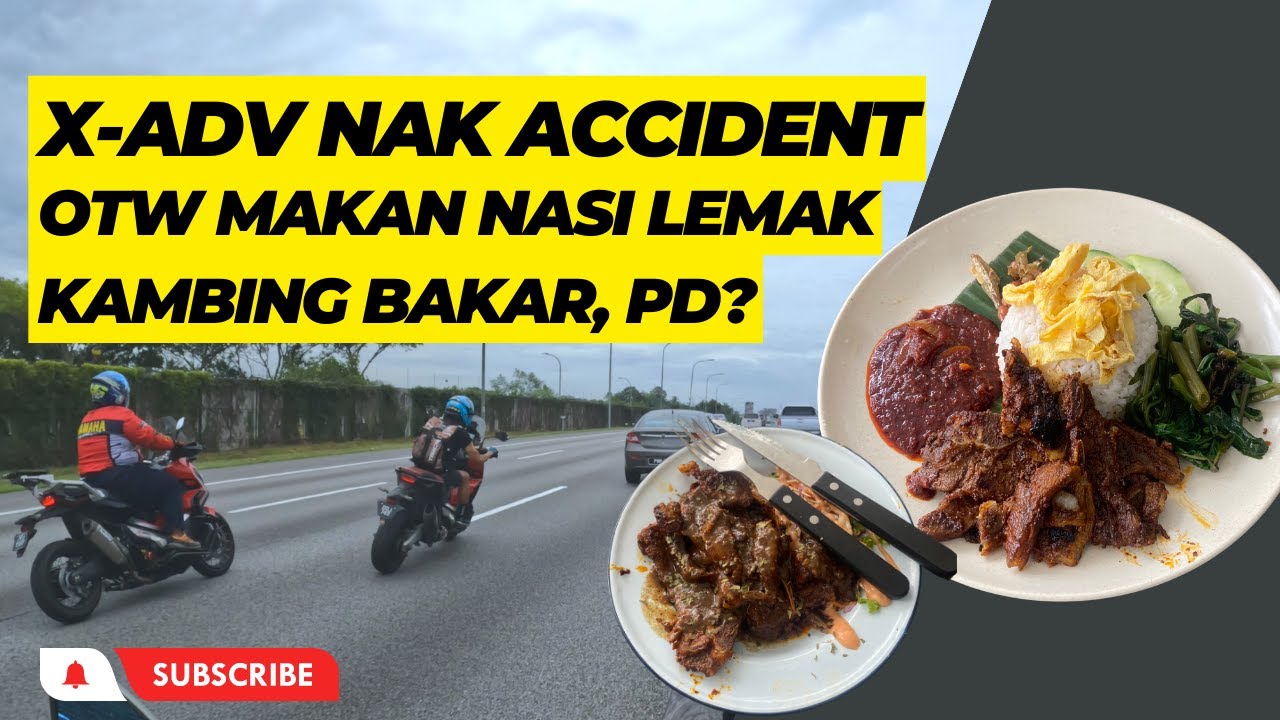Ride Honda XADV Yamaha XMAX ke Port Dickson cari Nasi Lemak Kambing Bakaw | Kafe Kampung Kaw