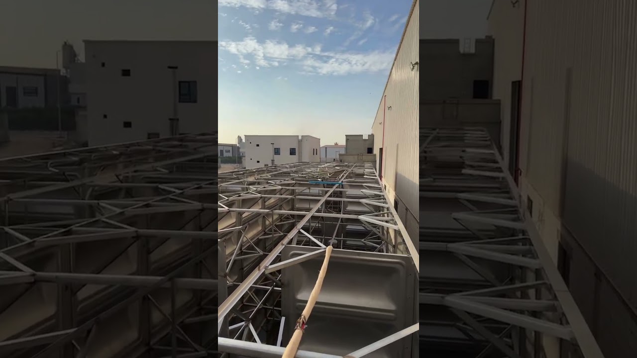 400CBM Topless Stainless Steel 304 Water Tank Finished Site