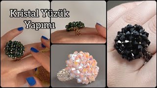 Kri̇stal Yüzük Yapimi 3 Crystal Ring Tutorial Diy - Kolay Ve Şık Yüzük Yapımı English Suble