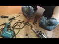 Перфоратор MAKITA 2470 - Извлечение обломка сверла из ствола - removing the drill bit fragment