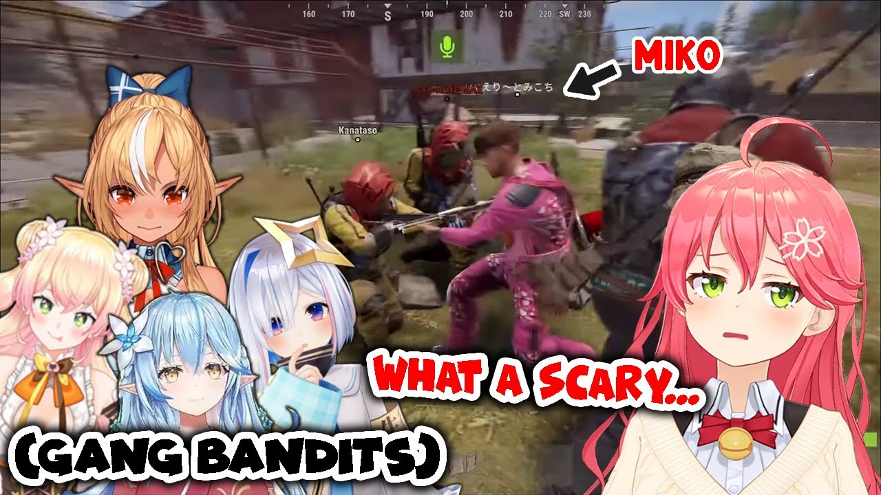 Miko gets disarmed by a gang of bandits in Rust (Lamy, Nene, Flare, Kanatan)