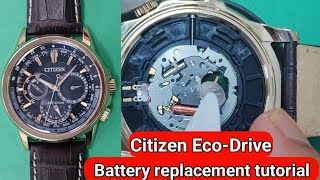 How to replace the battery on Citizen Eco-Drive watch. Caliber- 8729.