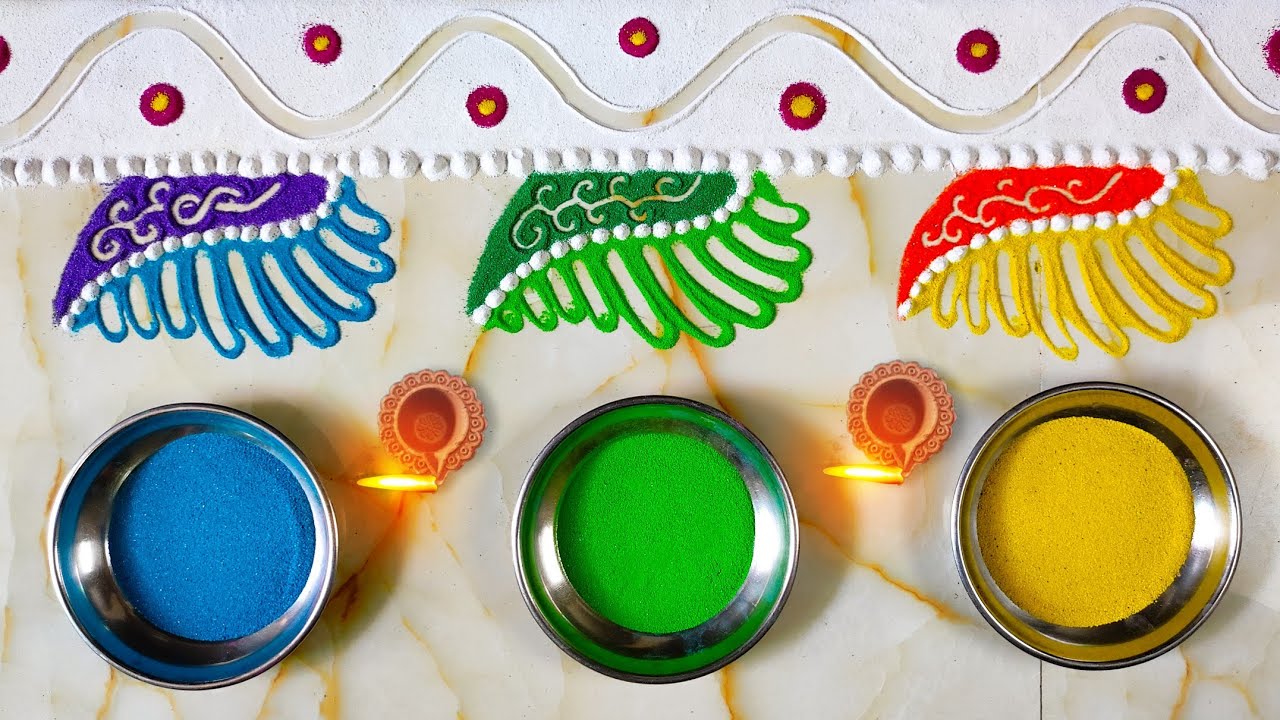 Easy Rangoli Design How To Make Rangoli Step By Step Diwali Special