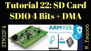 stm32f4 discovery board - keil 5 ide with cubemx: tutorial 22 sd card sdio 4 bits   dma