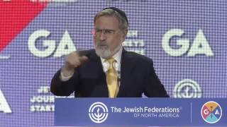 Rabbi Sacks at the 2016 JFNA GA