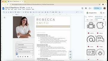 Google Docs Resume Template/CV Template - 4. Icons - How to change, add or delete