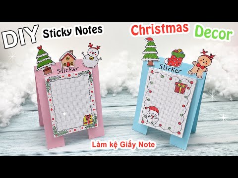 Notizbuchregal machen | Schreibtischdekoration zum Thema Weihnachten machen | DIY Haftnotizen | Liam