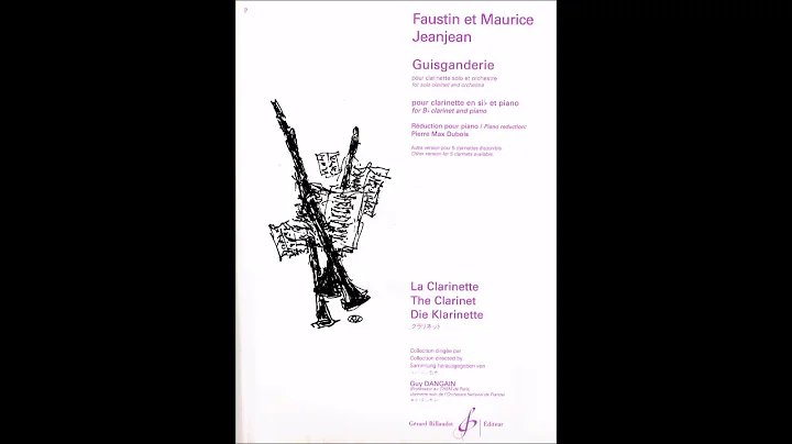 Jeanjean - Guisganderie - for Clarinet and Piano