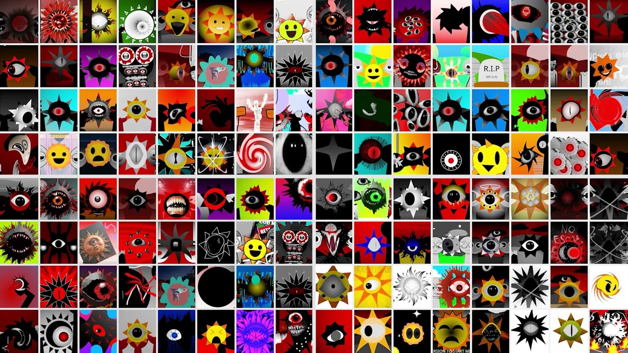 High speed - 128 Mr. Sun in random stages and mods . Incredibox Sprunki | Pixel_sprunki