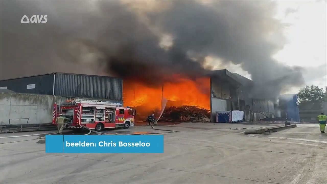 Felle industriebrand in Ronse