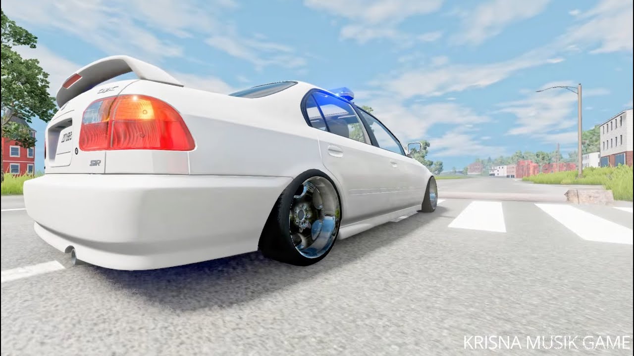 MOBIL VS FALLEN POWERPOLE - BeamNG Drive 0.38