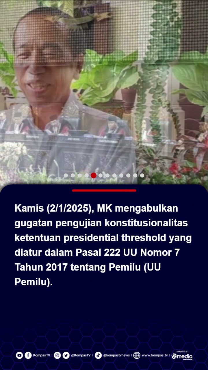 Respons Jokowi soal MK Hapus Presidential Threshold: Kita Harus Hormati #jokowi #putusanmk #mk