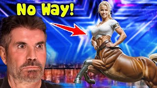 Amazing talent shocks the judges with half human half horse wins the Golden Buzzer | AGT 2024