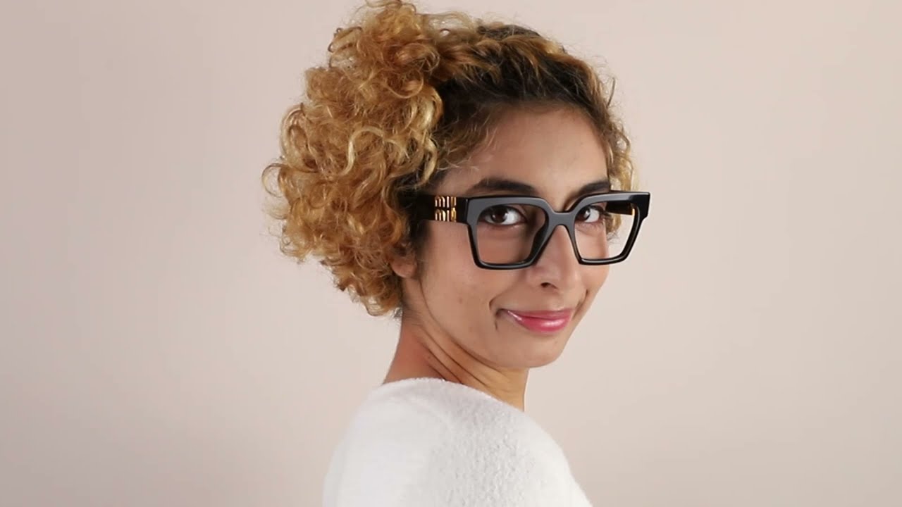 MIU MIU ノベルティ　木製オーガナイザー Miu Miu MU04UV 1AB1O1 Square Black Eyeglasses | SmartBuyGlasses Canada