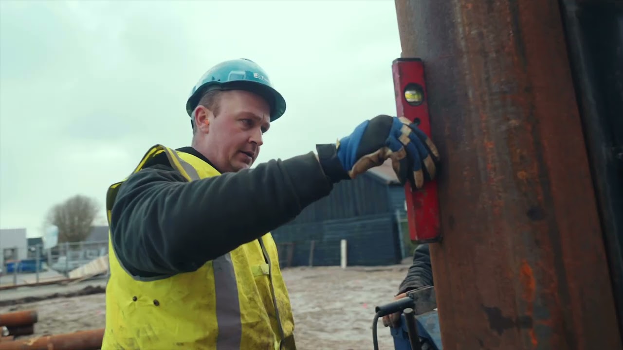 Trillingsarm heien met Stalen buispalen - Project Vollenhove