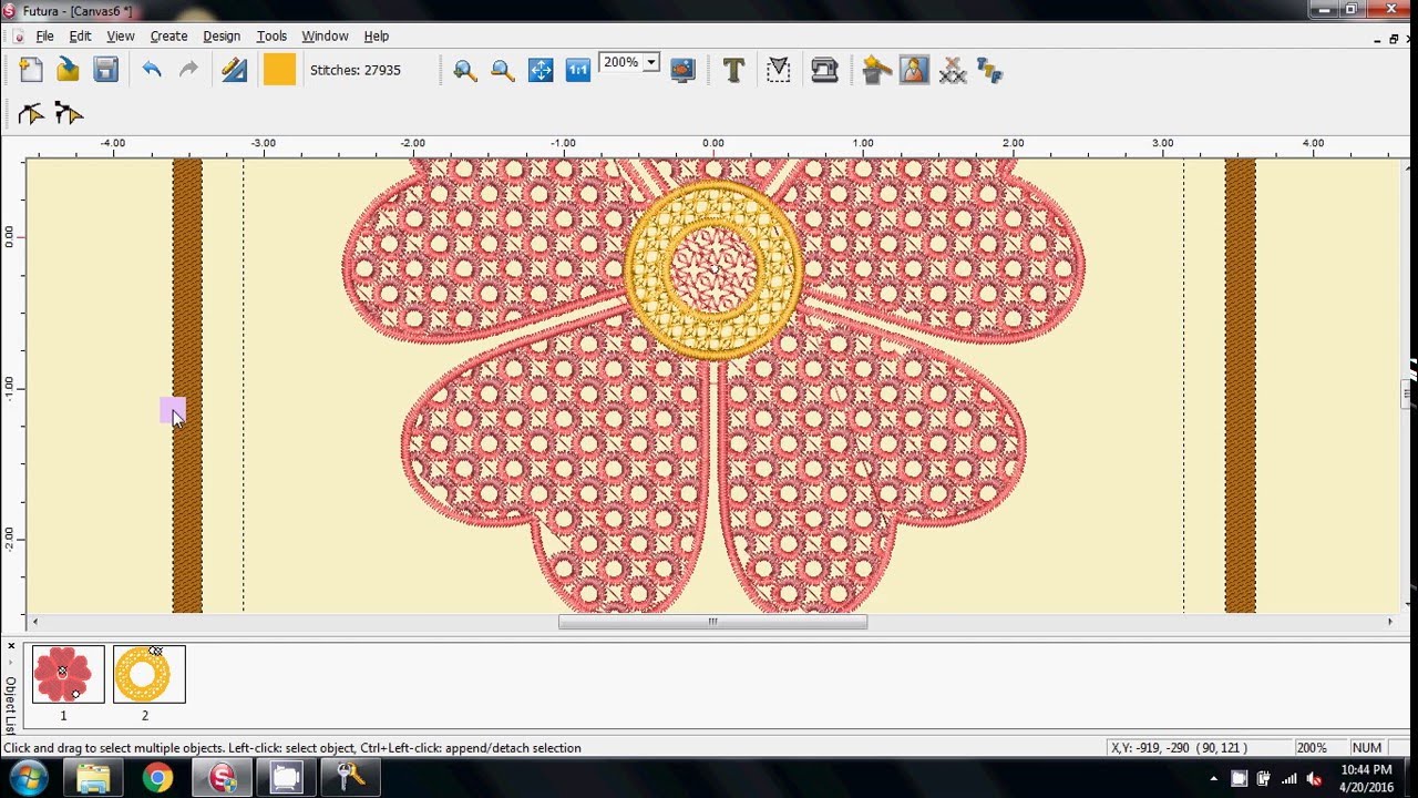 Part 1 Creating FSL (Free Standing Lace) with the Singer Futura