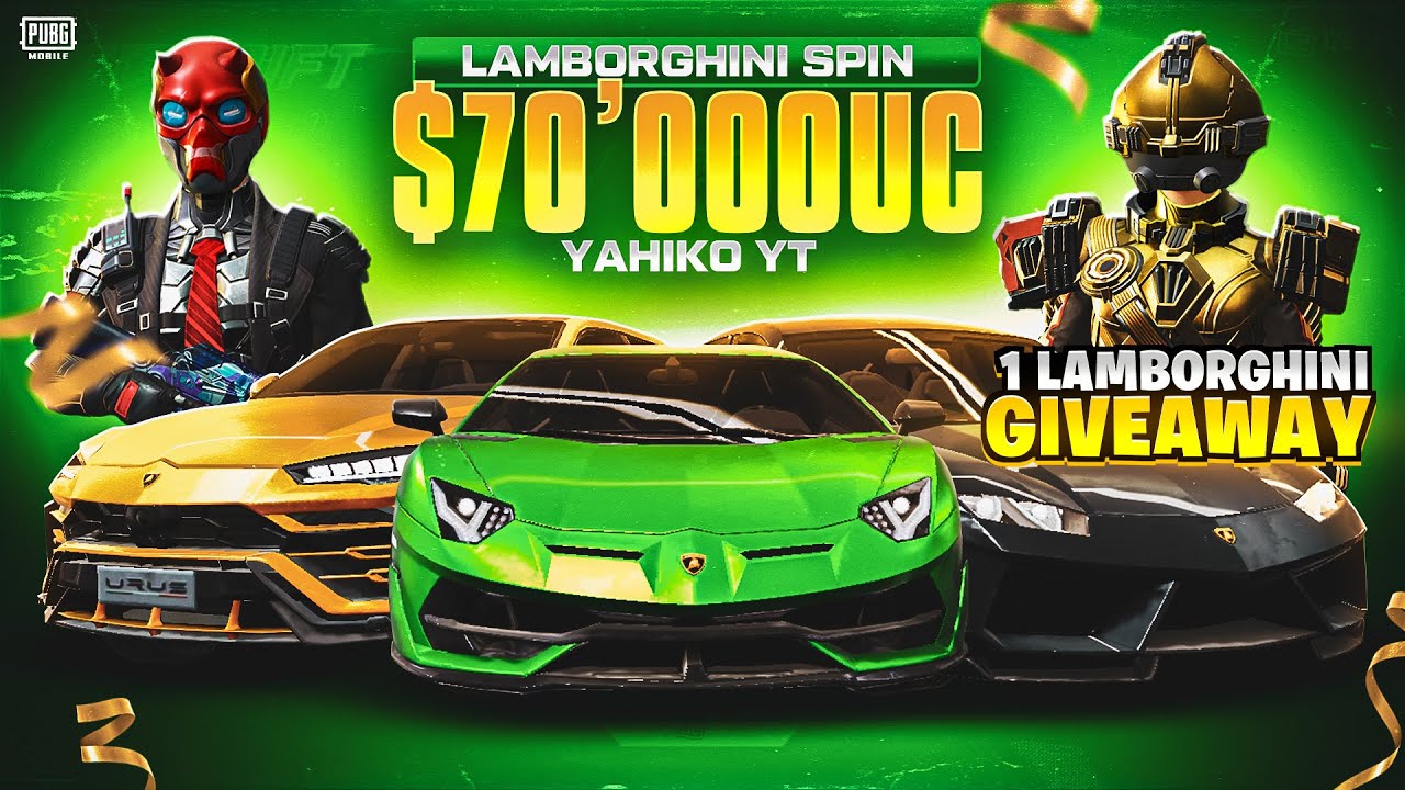 LAMBORGHINI Lucky Spin | PUBG MOBILE LAMBORGHINI LUCKY SPIN OPENING | ONE LAMBORGHINI 