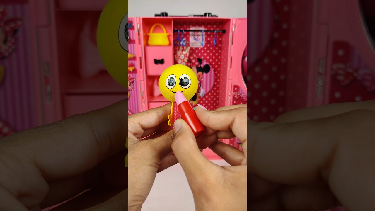 Satisfying With Unboxing & Review Funny Jumping Emoji Makeup Set Toys, ASMR Video