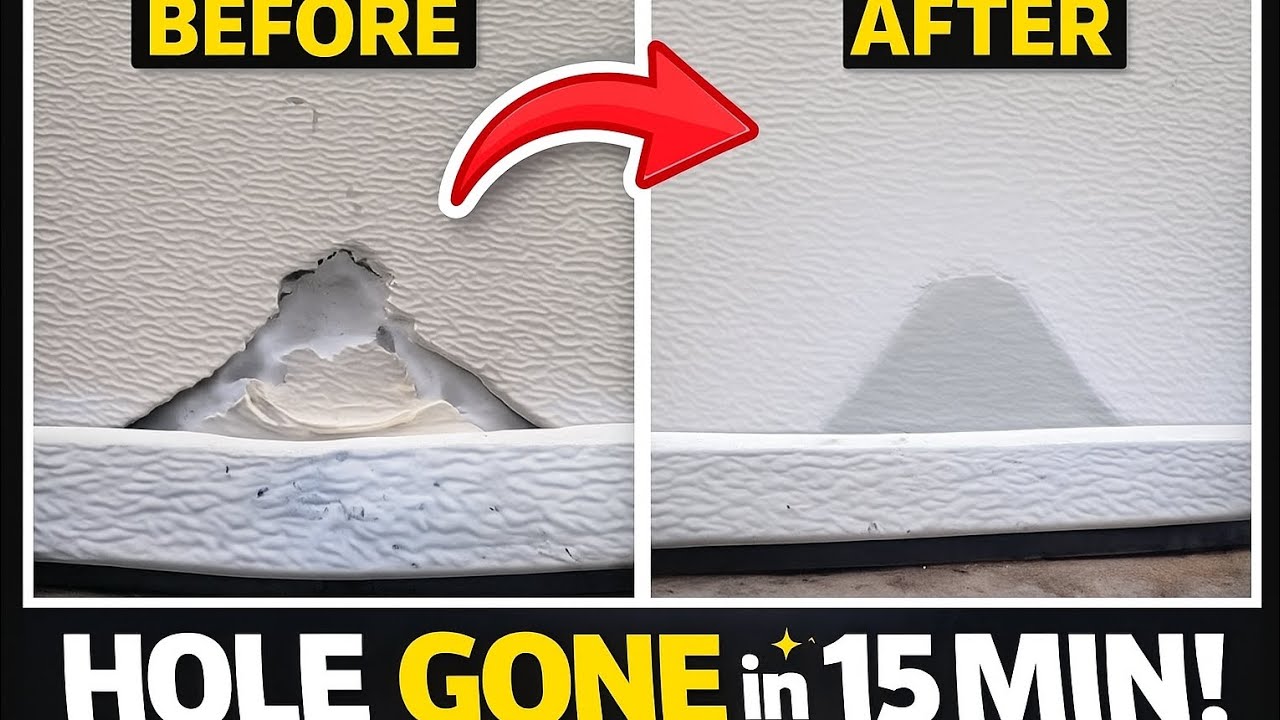 How I Fixed a Garage Door Hole in 15 Minutes (DIY Bondo Repair)