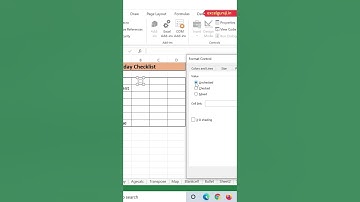 How to Create Check Box in Excel #shorts