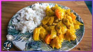 POLLO al CURRY con verduras!!! Receta super fácil!