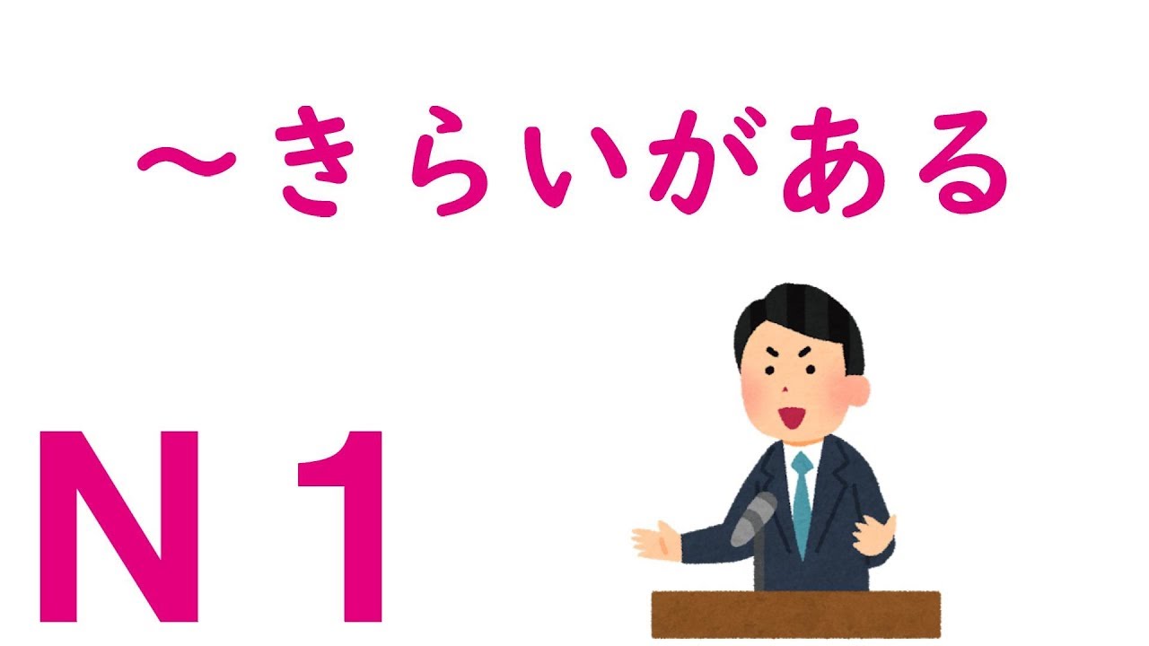 【Ｎ１文法】～きらいがある