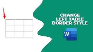 How to change left table border style in MS word