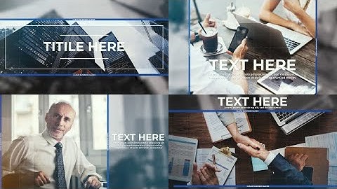 Business Presentation Premiere Pro Templates