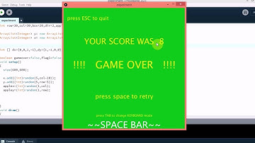 SNAKE GAME  with PROCESSING