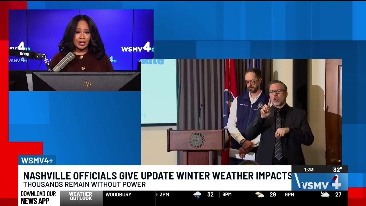 LIVE: Nashville officials give update on outages, more as thousands remain without power