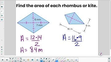 Enriched Geom Area of Trapezoids, Rhombi, and Kites