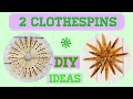 2 DIY Clothespins Project - Easy Homemade Decoration Arts & Craft