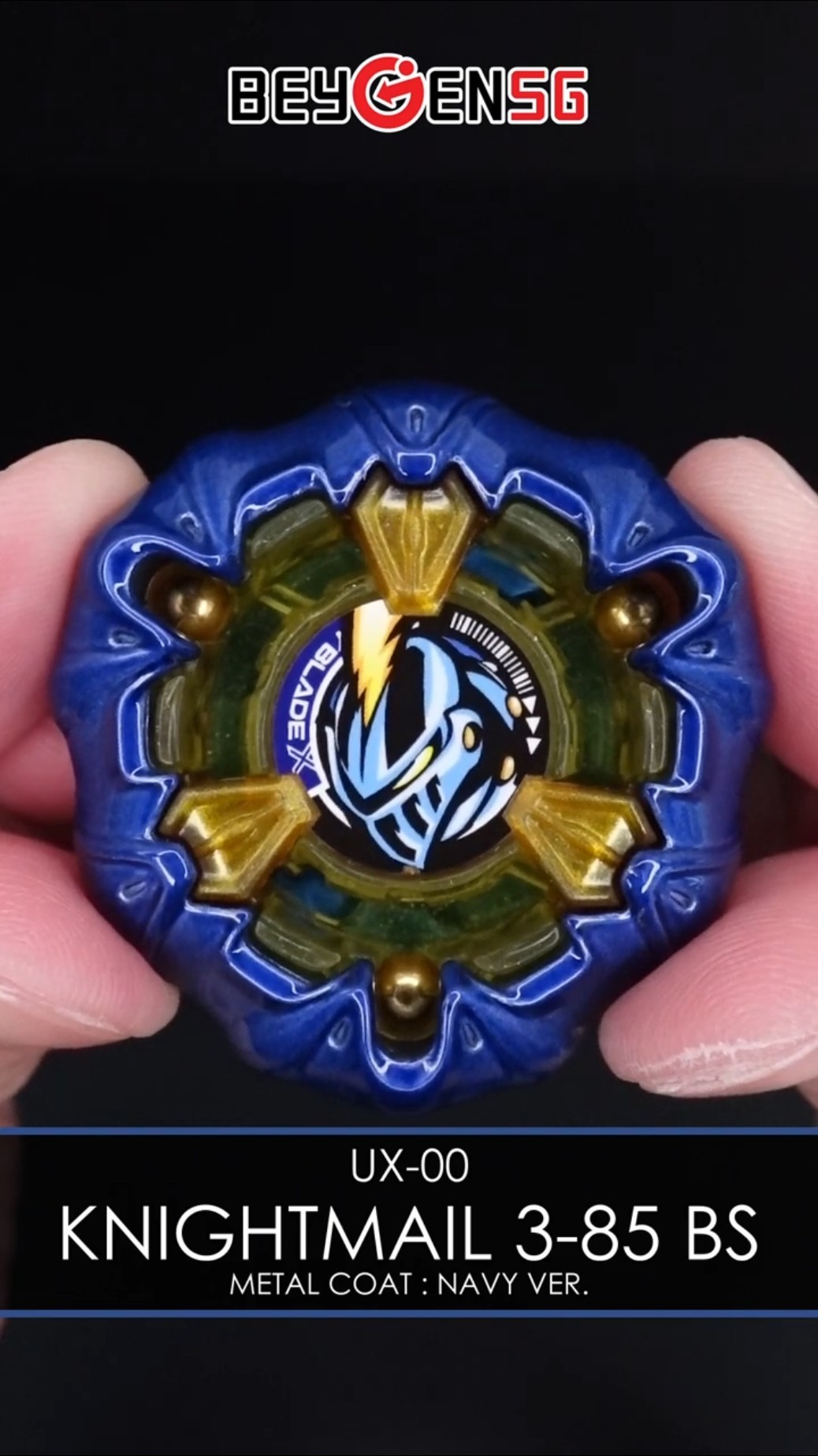 Beyblade X | UX-00 KnightMail 3-85 BS (Metal Coat : Navy) Ver