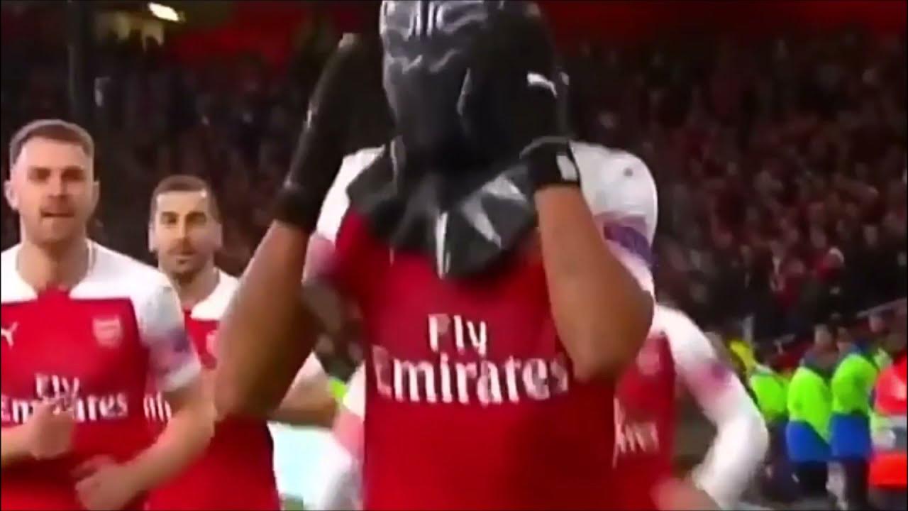 Aubameyang Black Panther Celebration 🔥🔥🔥🔥🔥🔥 - YouTube