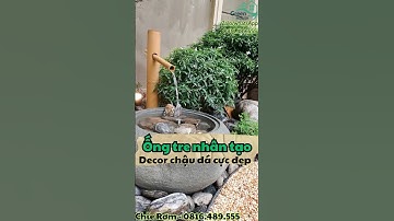 Vòi nước bằng ống tre nhân tạo | Tiểu cảnh sân vườn #bamboo #chie_rơm #shorts #ống_tre_giả_nhựa #tre