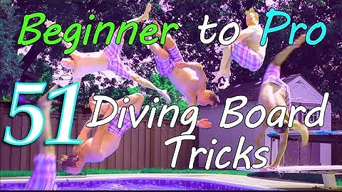 BEST LIST of DIVING BOARD TRICKS | Leisure Luke Top 51 Dive Stunts  PRO MODE #4 of 4!