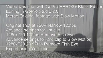 GoPro HERO3+ Black/GoPro Studio - Merge Original footage with Slow Motion