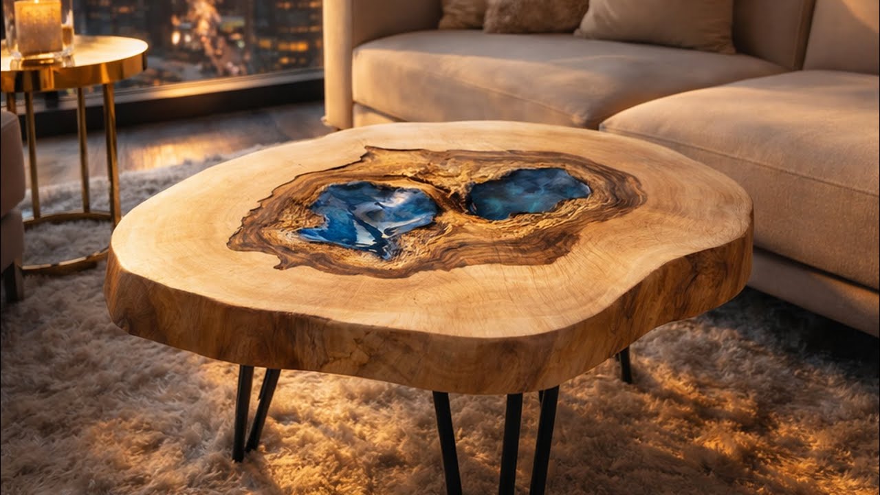 How to make Epoxy RESIN Coffee TABLE - YouTube
