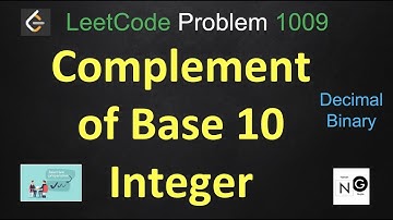 complement of base 10 integer | complement of base 10 integer leetcode | leetcode 1009 | bitwise