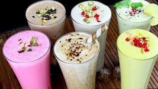 घर पर बनाये ६ तरीके की धसू नयी लस्सी | Flavoured Lassi - Nimbu Pani Lassi , Cold Coffee Lassi