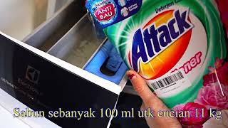 demo mesin cuci electrolux front loading tipe EWF1142Q7WB