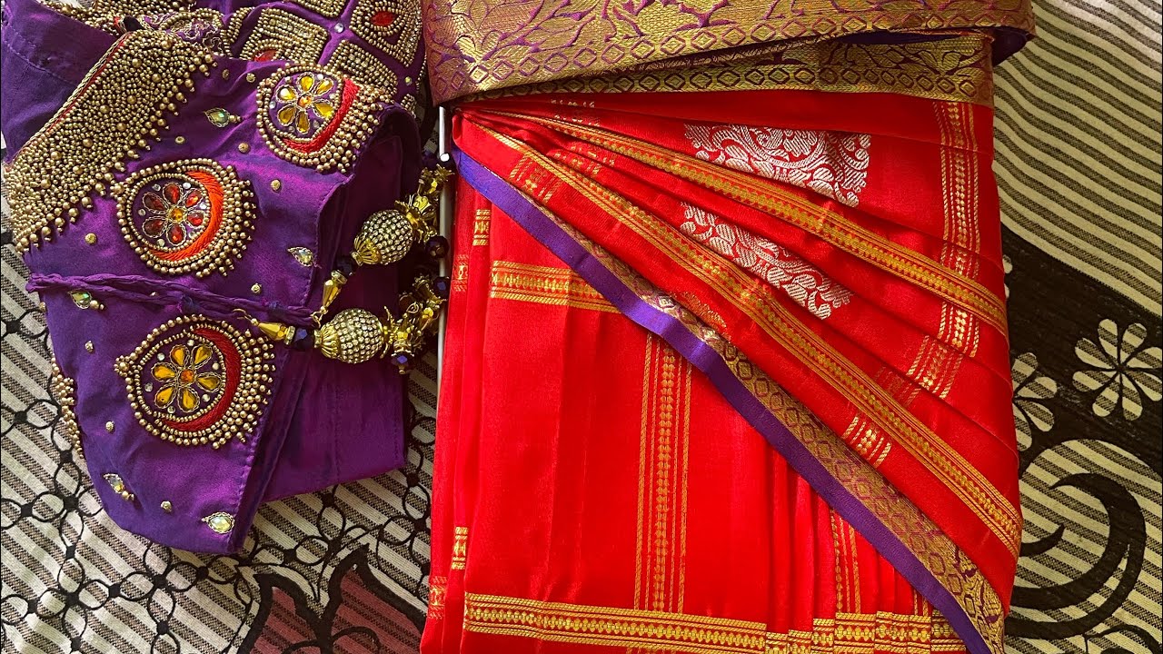 Perfect saree draping Prepleating and box folding YouTube