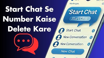 How to Delete Number from Start Chat | How to Delete Number from New Conversation