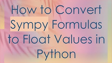 How to Convert Sympy Formulas to Float Values in Python