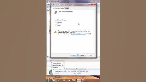 How to Set Audit Policy in windows 7