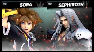 Super Smash Bros Ultimate Amiibo Fights – Sora & Co #105 Sora vs Sephiroth